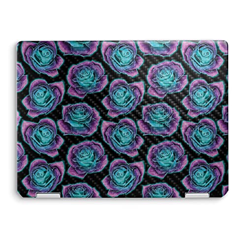 Image of MightySkins Carbon Fiber Skin Compatible with HP Spectre x360 14 inch (2022) Full Wrap Kit - Crystalline Roses | Protective, Durable Textured Carbon Fiber Finish | Easy to Apply | Made in The USA