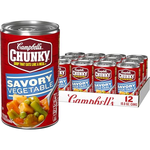 Campbell’s Chunky Soup, Savory Vegetable Soup, 18.8 Oz Can (Case of 12)