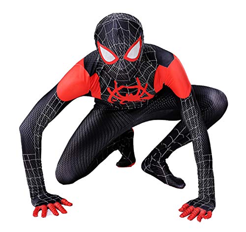 マイルス・モラレス スパイダーマン: スパイダーバース SPIDER-MAN: INTO THE SPIDER-VERSE 風 全身タイツ コスプレ衣装 cos cosplay ハロウィン コスチューム アニメ 変装 仮装 子供用 大人用 (100#) マイルス・モラレス スパイダーマン: スパイダーバース SPIDER-MAN: INTO THE SPIDER-VERSE 風 全身タイツ コスプレ衣装 cos cosplay ハロウィン コスチューム アニメ 変装 仮装 子供用 大人用 (100#)