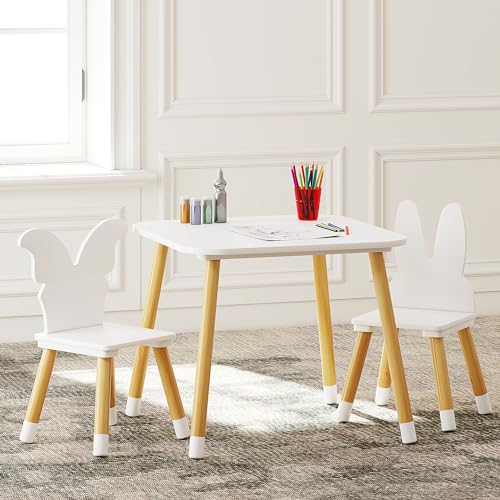 UTEX Kids Table with 2 Chairs Set, Kids Table and ...