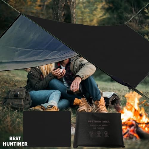 Image of Heavy Duty Survival Blanket -Multifunctional Reflective Tarp Thermal Blanket - 60 inch x 83 inch Waterproof Sandproof for Camping Hiking Outdoors Multifunctional Emergency Blanket