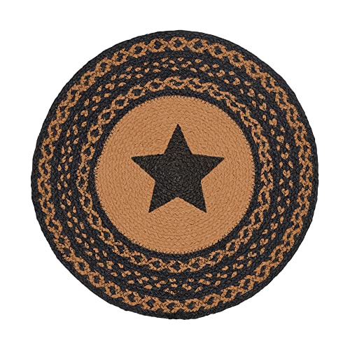 VHC-Brands-Farmhouse-Star-Table-Mat-Pot-Holder-Woven-Jute-Trivet-15-Round VHC Brands Farmhouse Star Table Mat Pot Holder Woven Jute Trivet 15 Round