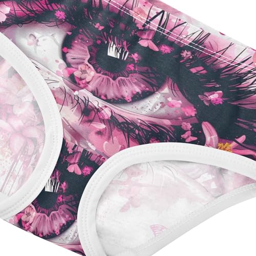 Butterflies Eye Pink Flowers Girl Panties Cute Toddler Underwear Floral Cotton Bright Briefs Girls Undies 2t4