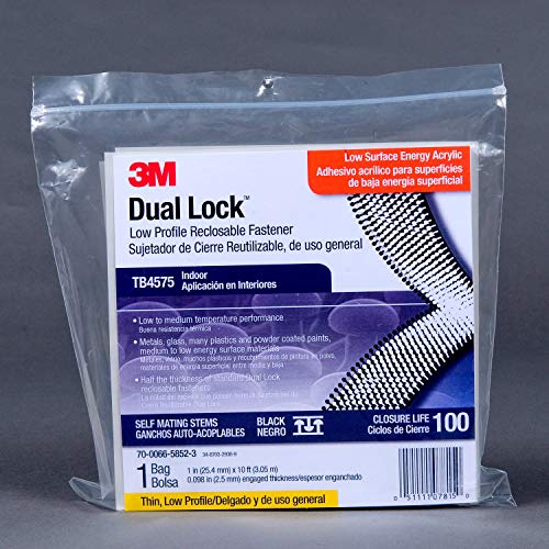 3M TB4575 Dual Lock RECLOSABLE Fastener, Black, 25.4MM - Image 4