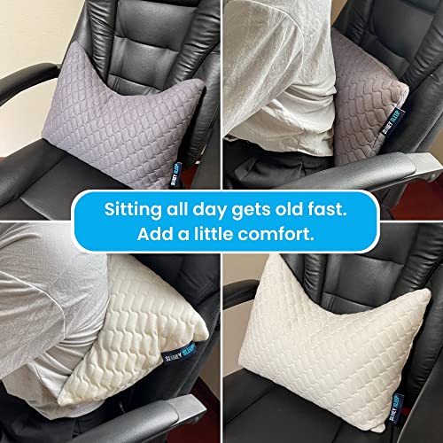 Sidney Sleep Mini Travel Pillow Set - Neck, Knee, and Lumbar Support - Adjustable Loft - Washable - Includes Drawstring Backpack