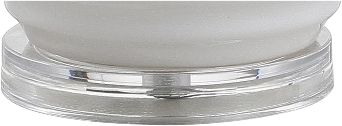 JONATHAN Y 29.5" White Ceramic LED Table Lamp for Living Room Bedroom Decor, Modern Ribbed Sculptural Design with White Linen Shade, Large Bedside Nightstand Lamp JYL8020A