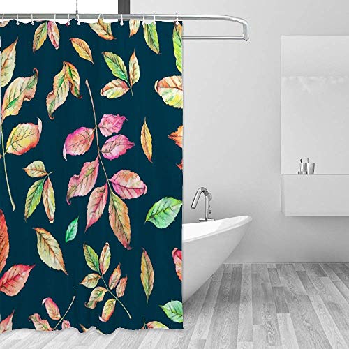 Rideau de douche bleu rouge jaune vert en polyester 168x183 cm - 5