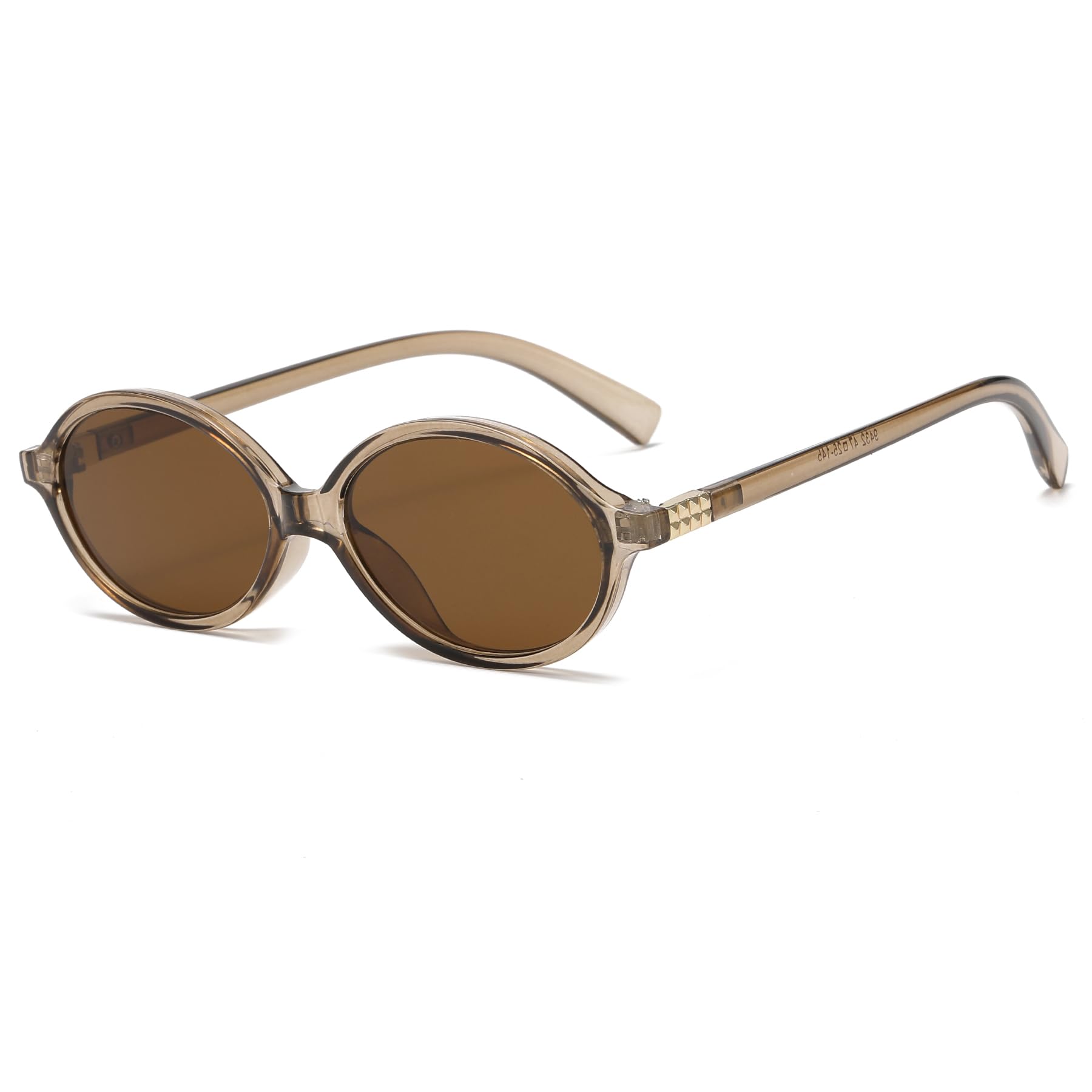 Long Keeper Retro Ovale Sonnenbrille 90er Style Vintage Sonnenbrille Schmal Oval Kleine Sonnenbrillen für Damen Herren Mode Oval Rund Brille mit UV400 Schutz