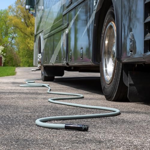 Image of Flexzilla Colors Std Grip Garden Hose 5 /8 inch x 100' 3 /4 inch - 11 1 /2 GHT Fittings, Slate Gray