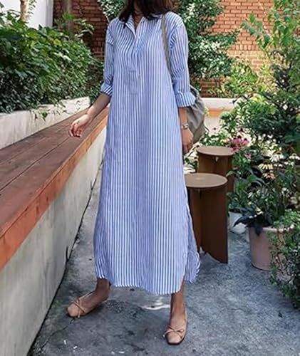 Robe chemise rayée ample SOMTHRON la solution confort contre les vêtements serrés - 4
