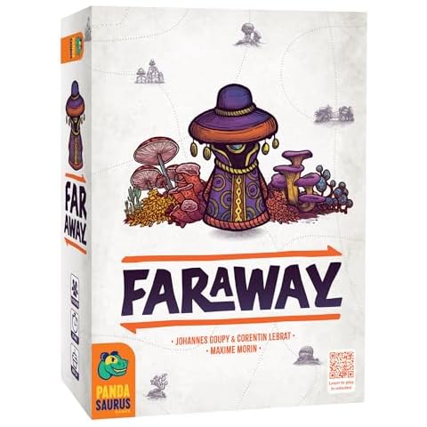 Pandasaurus Games Faraway Card Game - Explore Mysterious Alula! Strategic Region Building with Engaging Gameplay for Adventurers, Ages 10+, 2-6 Players, 15-30 Min Playtime, Made Cover