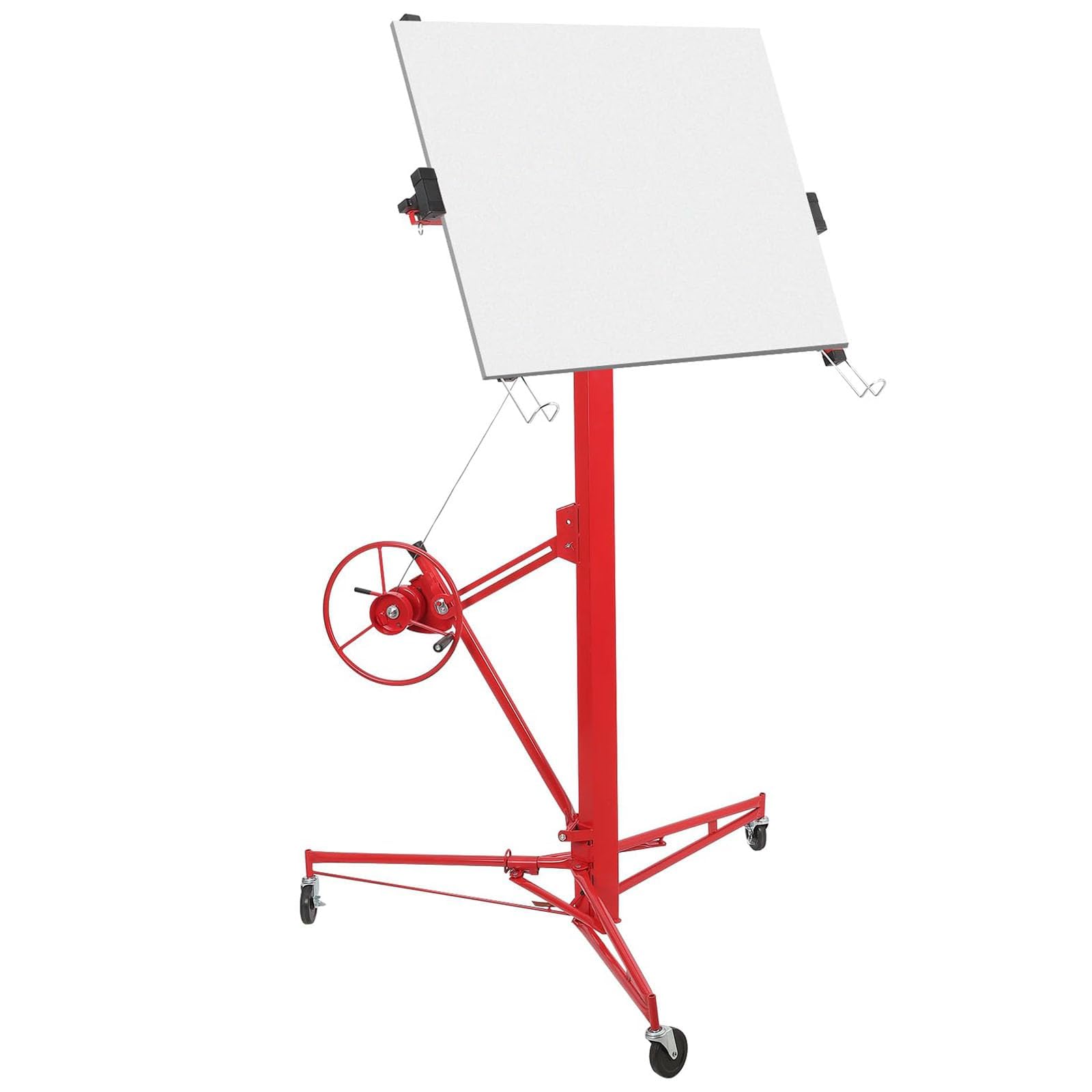 GarveeLife Profi Trockenbau-Lift für Gipskartonplatten – 11ft/3,35m Höhe – 360° drehbarer Teleskoparm – 150kg Tragkraft – klappbar & höhenverstellbar – 3 arretierbare Rollen – für Decken- &
