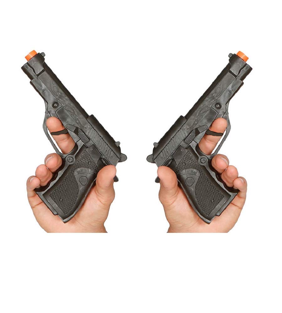 shoperama Pistol Belt with 2 Weapons Twin Holster Cop SWAT Lara Croft