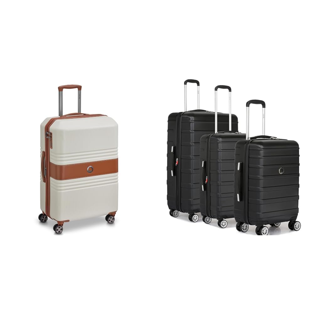 delsey paris Paulette 69.5 cms Medium Check-in ABS/Polycarbonate Hard Sided 8 Wheels and Expandable + Margot Trolley Bags Set of 3 Cabin, Medium & Large Luggage Premium Hardside-picture-15