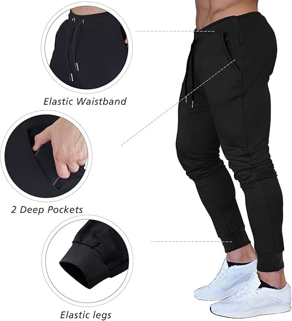 Men's Sweatpants Workout Joggers Gym Pants for Men Casual Lounge Track Pants with Pockets - Image 6