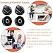 Upgraded 4 Pack Universal Control Knobs with 12 Adapters - Wide Application for Oven Stove Range Universal Stove Knobs Black