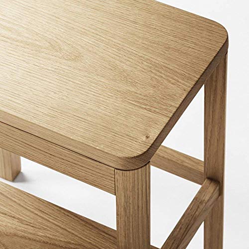 Taburete de escalera de madera maciza multiusos para el hogar en porche 4
