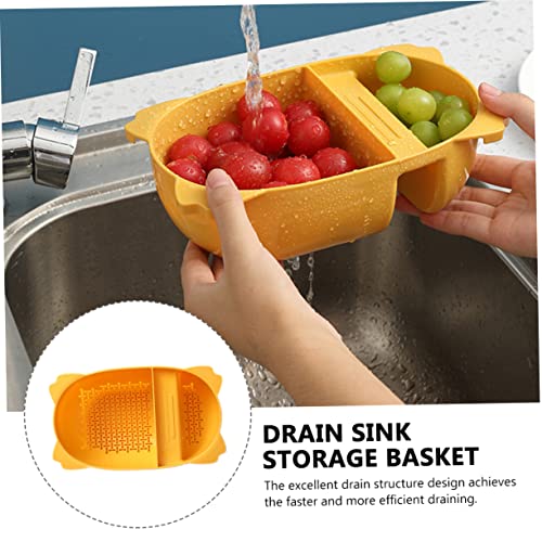Colador para fregadero cocina amarillo plástico miniatura 3