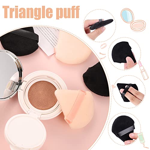 Pimoys 6 Pieces Powder Puff Face Triangle Makeup Sponge Soft Velour Puffs For Loose Powder Beauty Blender Foundation Sponge Setting Powder Puff Makeup Tool, Stocking Stuffers Gift For Women #TOP4
