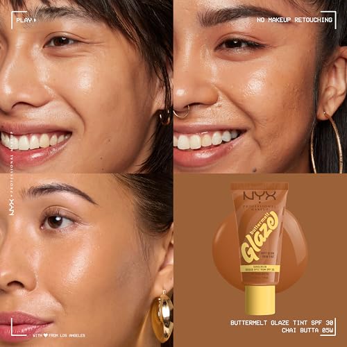 NYX PROFESSIONAL MAKEUP Buttermelt Glaze Soft Glow Skin Tint + SPF 30, Up To 12HR Wear, 05 Chai Butta - image 3