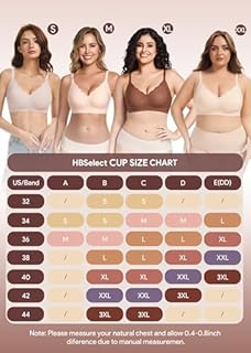 HBselect Wireless Bras for Women No Underwire 3PCS Seamless Jelly Push Up Bras Scalloped Comfort Everyday Bralettes