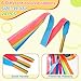 SmoothNovelty 24 Pcs Light Rainbow Dance Ribbons, Rhythm Streamers Light Rainbow Streamers Set Hand Held Rhythmic Gymnastics Dance Ribbons for Kids Adults, Assorted Color
