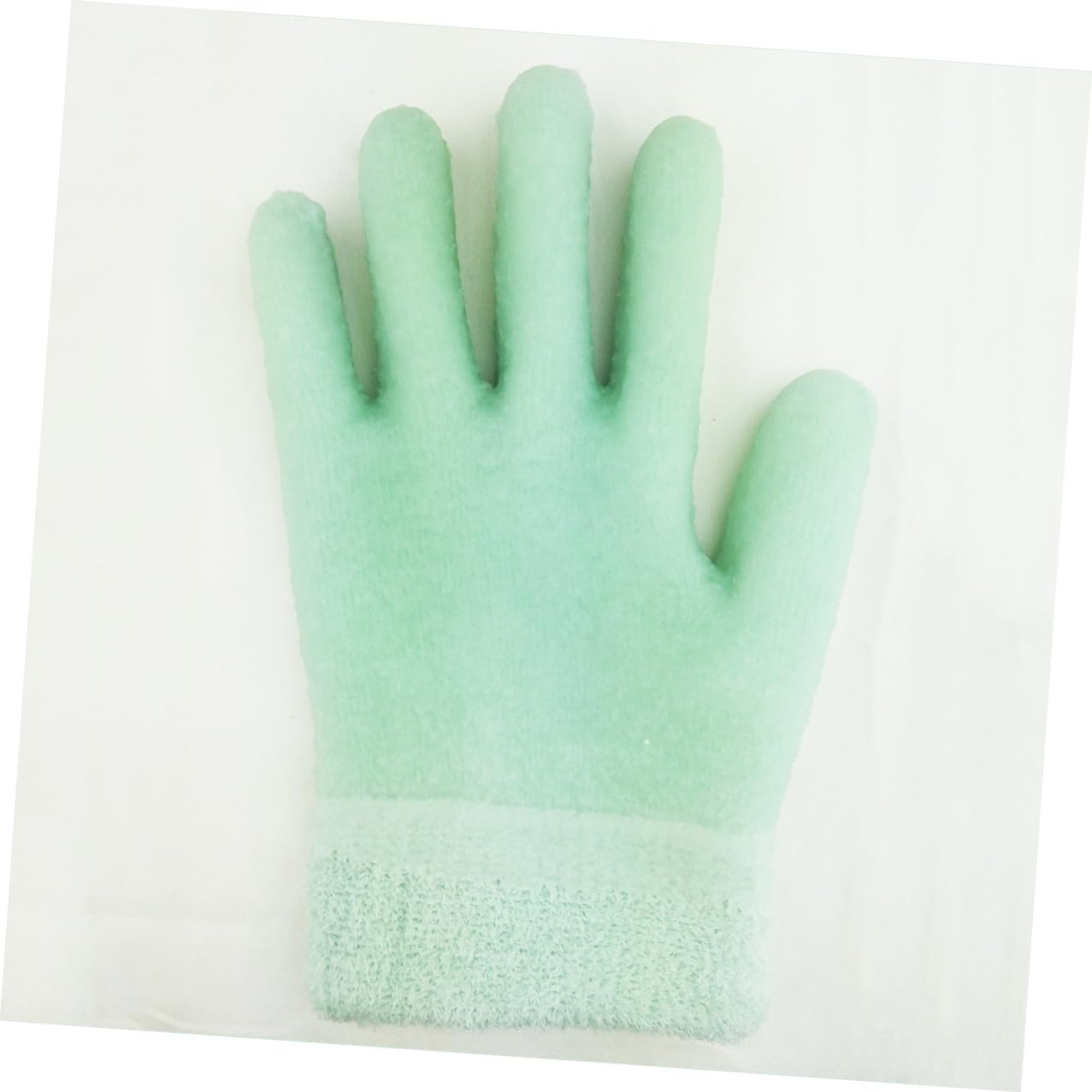 Cabilock 2 pares Guantes de Gel Hidratantes Exfoliantes para Manos y Pies para Cuidado Spa Blanqueamiento y Suavidad de Cutículas y Durezas Pack con Guantes y Calcetines Verdes