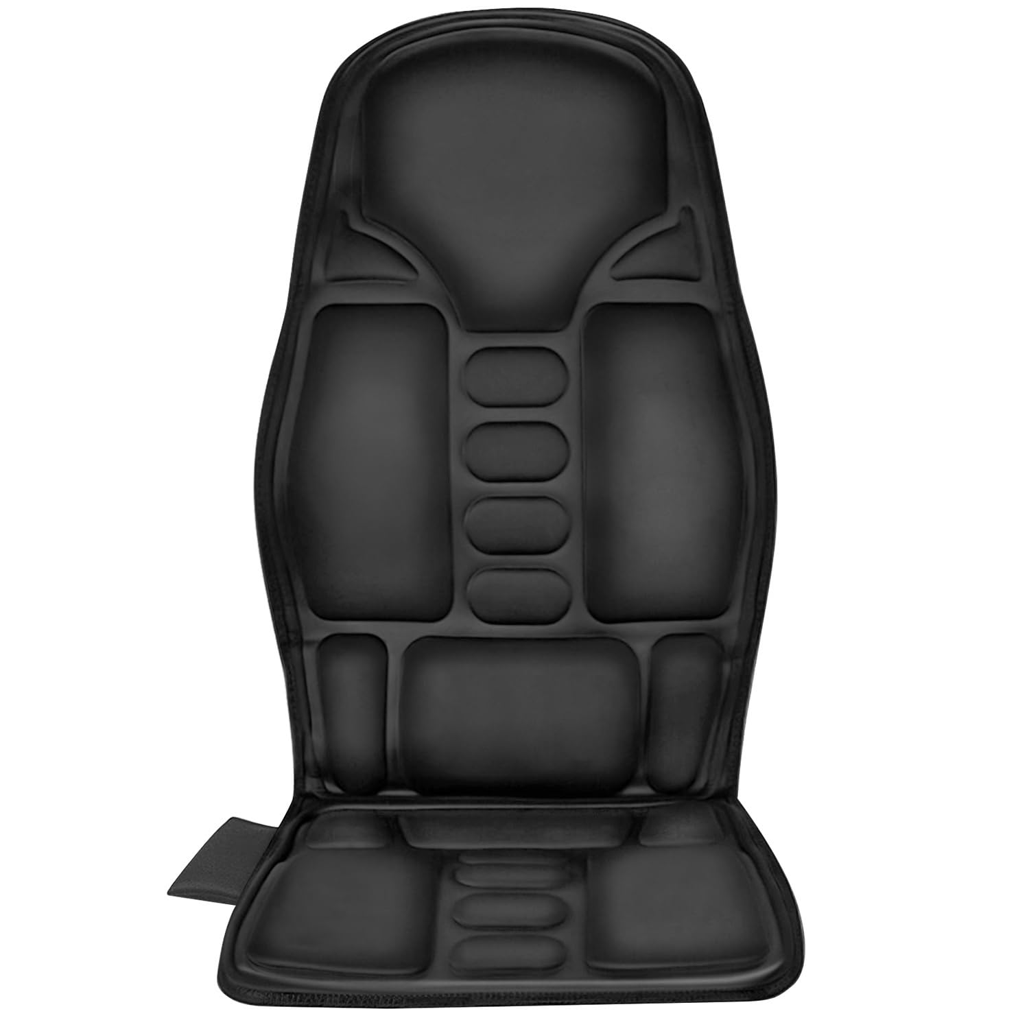 Shiatsu - Masajeador de espalda con calor, cojín de asiento para silla de masaje para alivio del estrés, amasamiento y rodillo de tejido profundo, 2 motores de vibración, masajeador de cadera y