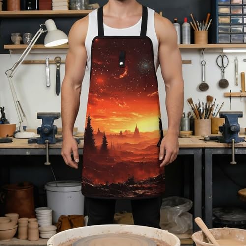 Delantal de Trabajo Western Cowboy Starry Sky miniatura 4