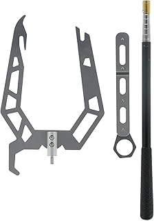 OUKENS Ship Hook, U-Shaped Aluminum Alloy Ship Hook, Threaded Multi-Purpose Telescopic Dock Hook, Simple Long-Distance Screw Thread Machine Ship Docking Equipment and Tools