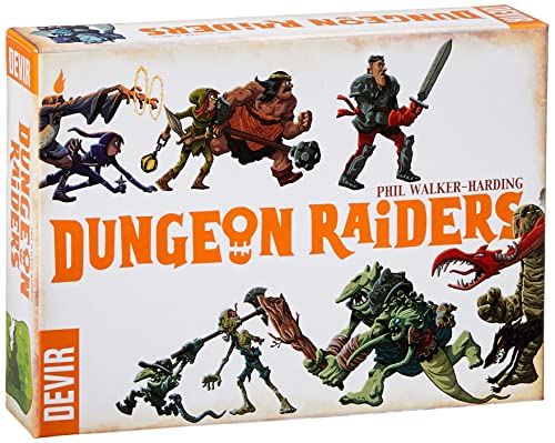 Devir - Dungeon Raiders – Juego de Cartas de Mazmorras, Aventura Fantástica, Estrategia Semi Cooperativa, Héroes, Tesoros y Monstruos (BGHRAIPT)