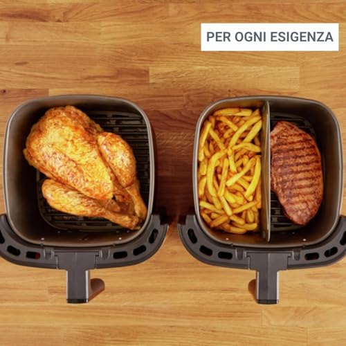 Moulinex Easy Fry & Grill XXL Friggitrice ad Aria, 6,5Litri/2Kg, 2 Pietanze in 1, Cottura ad Aria e Griglia, Capacità fino a 8 Persone,1830W, 8 Programmi, App Ricette, EZ8018 - immagine 5