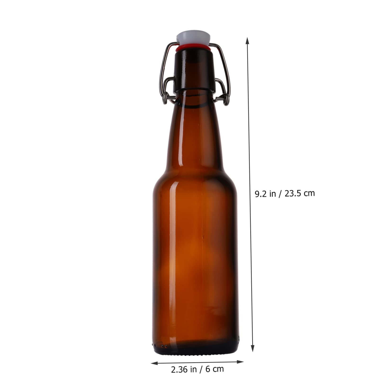 BRIGHTFUFU 2 Pcs Glass Beverage Bottles with Buckle Leak Sealed Storage for Beer Drinks Thickened Glass for Use Recyclable Household Containers