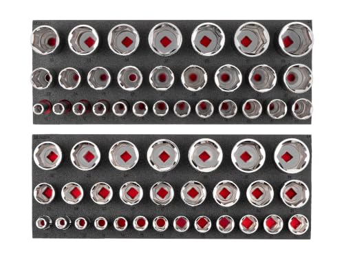 Image of TEKTON 1 /2 Inch Drive 6-Point Socket Set, 58-Piece | SHD92809