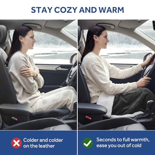 Sealy Heated Car Blanket Grey