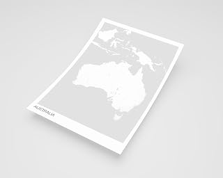MG Global Modern Poster of Australia 4 | 11x17 12x18 16x24 24x36 Maximal Unframed Artwork Print | Maximalism Hometown City Wall Art for Gift | Maximalist Home Office Decor