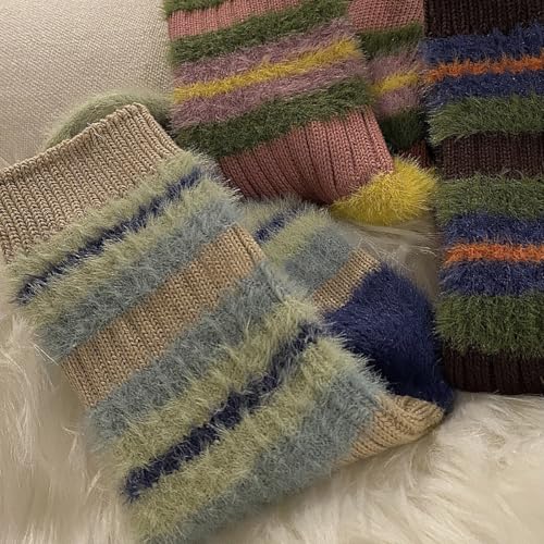 Image of 3Pack Womens Fuzzy Socks Warm Sleep Adult Socks Cozy Fluffy Winter Warm Slipper Socks