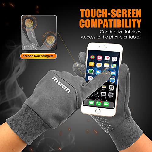 image for ihuan Winter Gloves for Men Women Touchsreen - Waterproof Warm Glove f