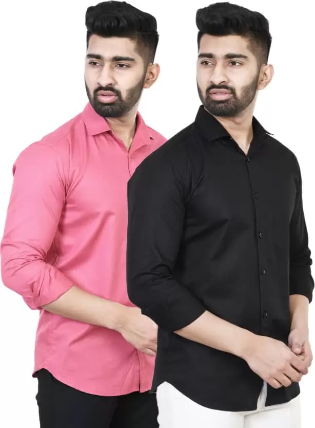 Image of Tee Projekt Premium Plain Cotton Shirt for Men | Cotton Shirt | Casual Shirt | Solid Shirt | Full Sleeves | Formal Shirt