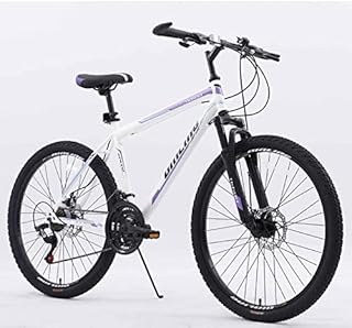 N/A Road Hybrid Bike for Women and Women, 26 in Adult Mountain Bike, 21-Speed Shimano Drivetrain, 2 Colors (Purple)