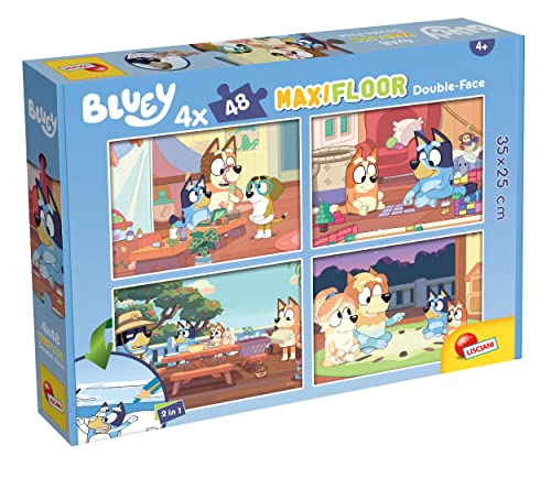 Lisciani - Puzzle Bluey - 4 Puzzles de 48 Piezas - Juego