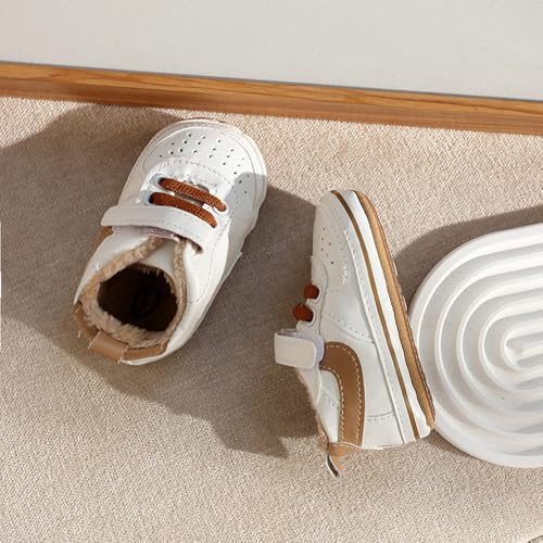 Image of Clowora Unsex Baby Shoes Boys Girls Infant Sneakers Non-Slip Soft Rubber Sole Toddler Crib First Walker Lightweight Shoes