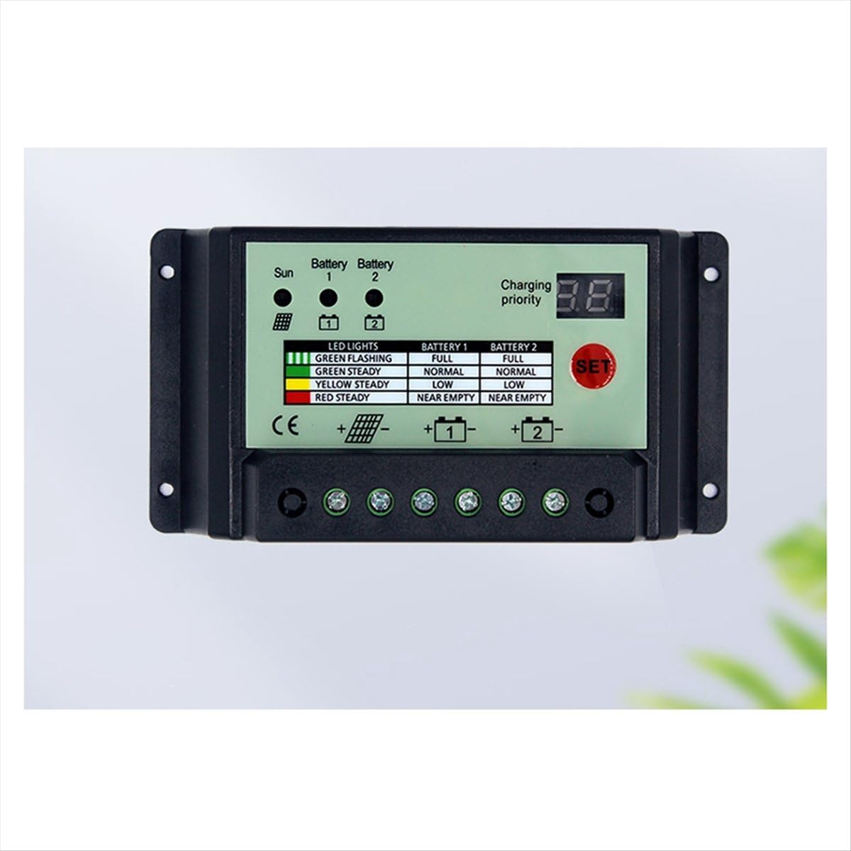 Podwójny regulator ładowania solarnego PWM 12 V 24 V baterie systemowe regulator panelu zasilania ładowarka (30 A)