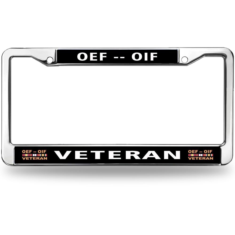 Vietnam Veteran Army License Plate Frame Personalized American Flag Pride License Plate Frame for Family Members