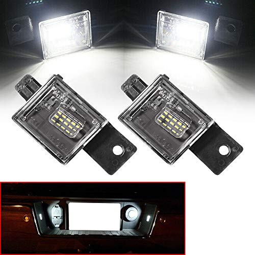 Generic Leesoot 2 Pcs Error Free Xenon White LED License Plate Light Compatible with 2014-2020 Chevy Silverado 1500 2500HD 3500HD Colorado GMC Sierra 1500 2500HD 3500HD Canyon 23251664, 23251665