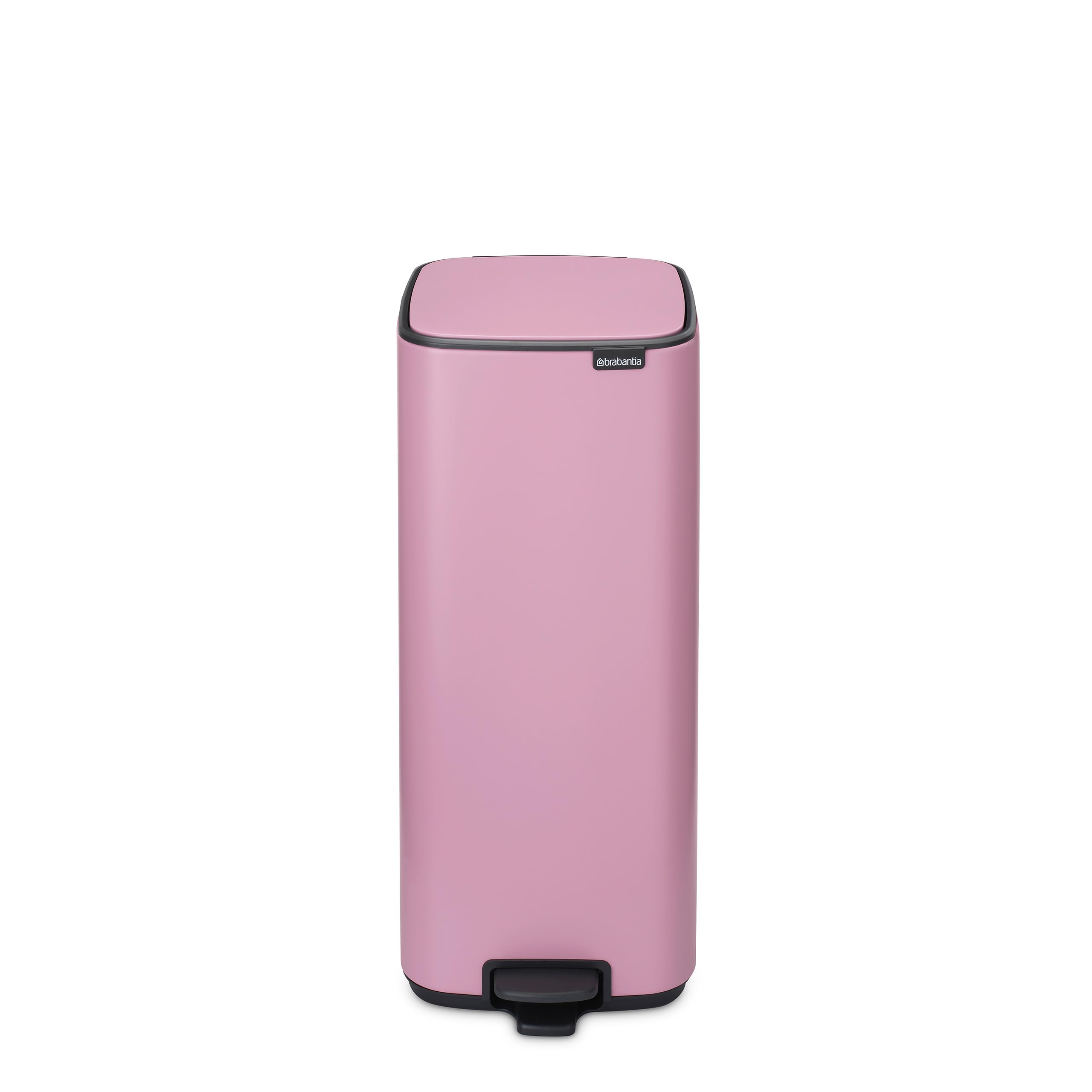 Brabantia Bo Pedal Bin 30L (Lilac Pink), Soft Closing Waste Bin with Light Pedal Operation, Easy to Clean Removable Plastic Inner Bucket with Free PerfectFit Rubbish Bags Included