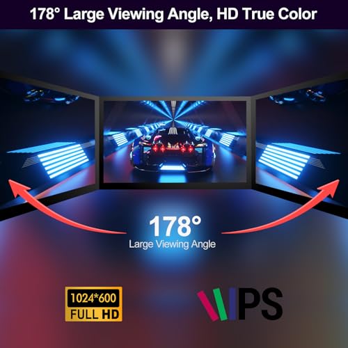 Image of 7 inch IPS LCD Display with Capacitive Touch Screen 1024x600 HDMI Monitor for Raspberry Pi 5 /4B /3B+ /3B /B+, Built-in Dual Speakers, Supports DAC /DAC PRO /AMP /AMP PRO and Raspberry Pi Hats