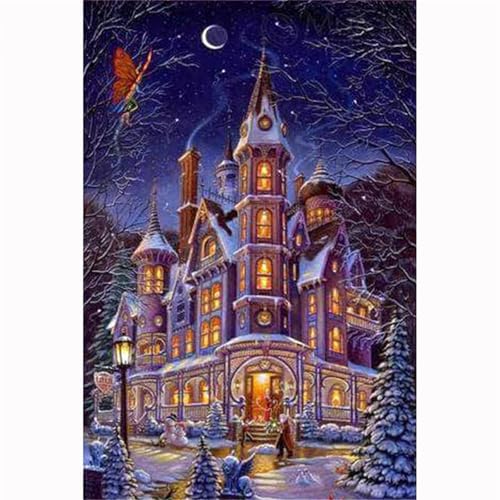 Kit Complet Diamant Painting Castle Star 60x90 : Idée Cadeau Art Créatif