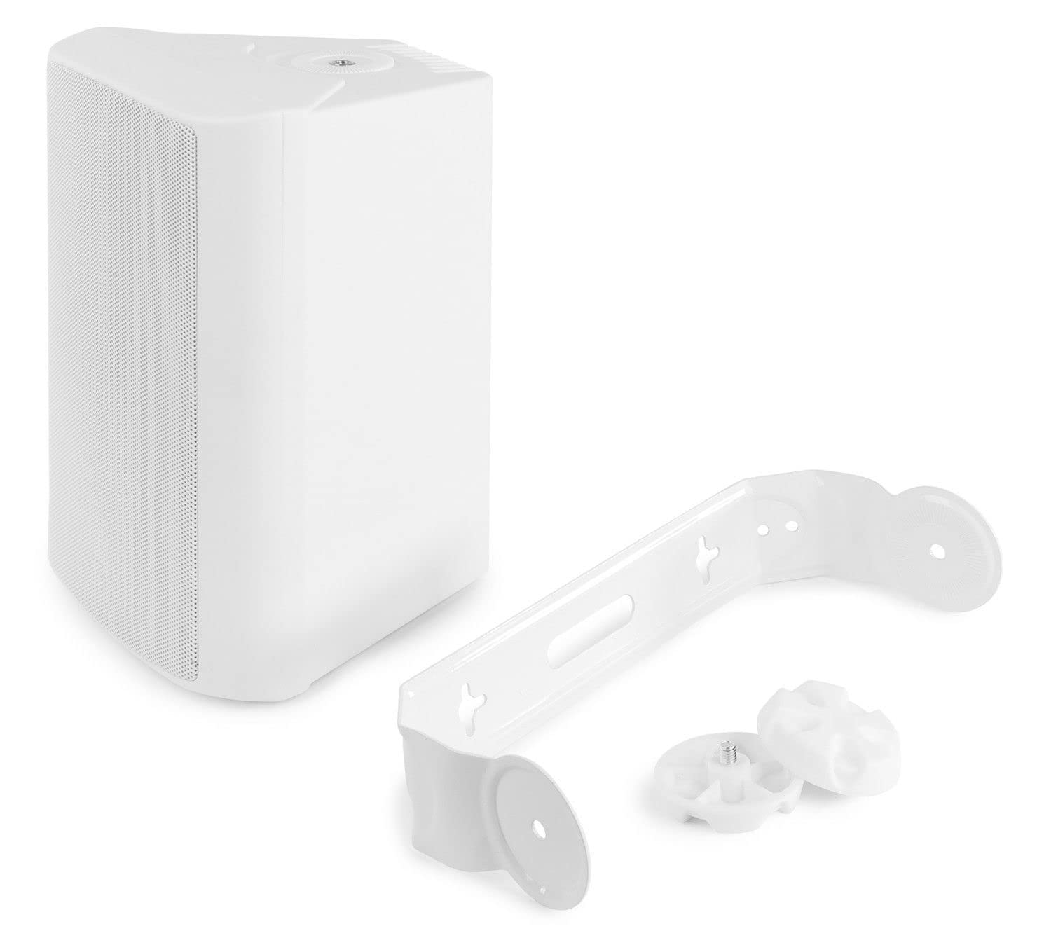 Power Dynamics BGO50 - Juego de 2 altavoces 120w - Altavoz de pared de 2 vías para interior y exterior para montaje fijo en pared y techo. Juego de cajas acusticas para hogar, terrazas, bares - Blanco