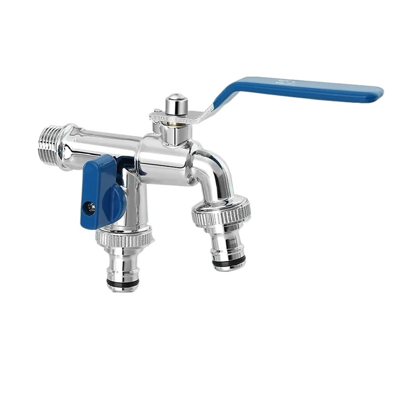 1 Uds G1/2 Lavadora de latón de Doble Uso de Alto Flujo uno en Dos Grifo de Salida jardín Patio al Aire Libre heladas y Bebedero de riego Solar (Color : DN15 Black Handle)